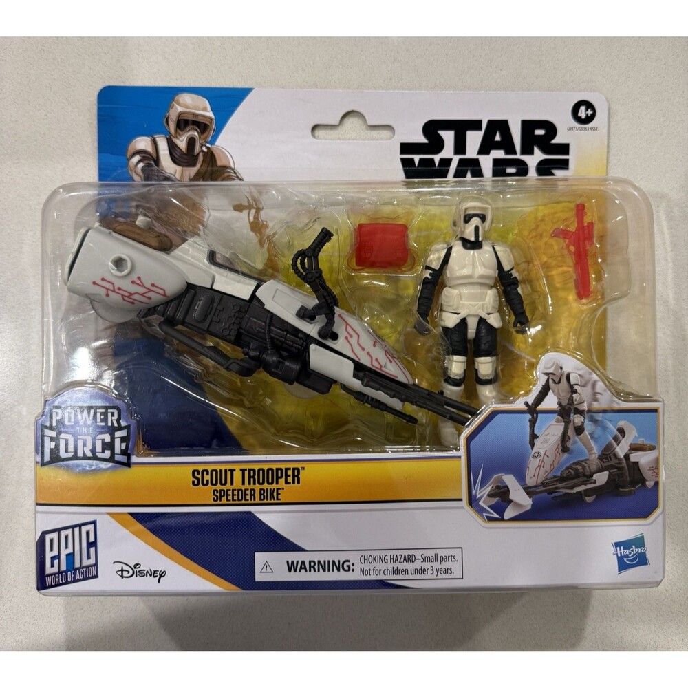 Star Wars Power of the Force Scout Trooper Speeder Bike Vehicle NEW